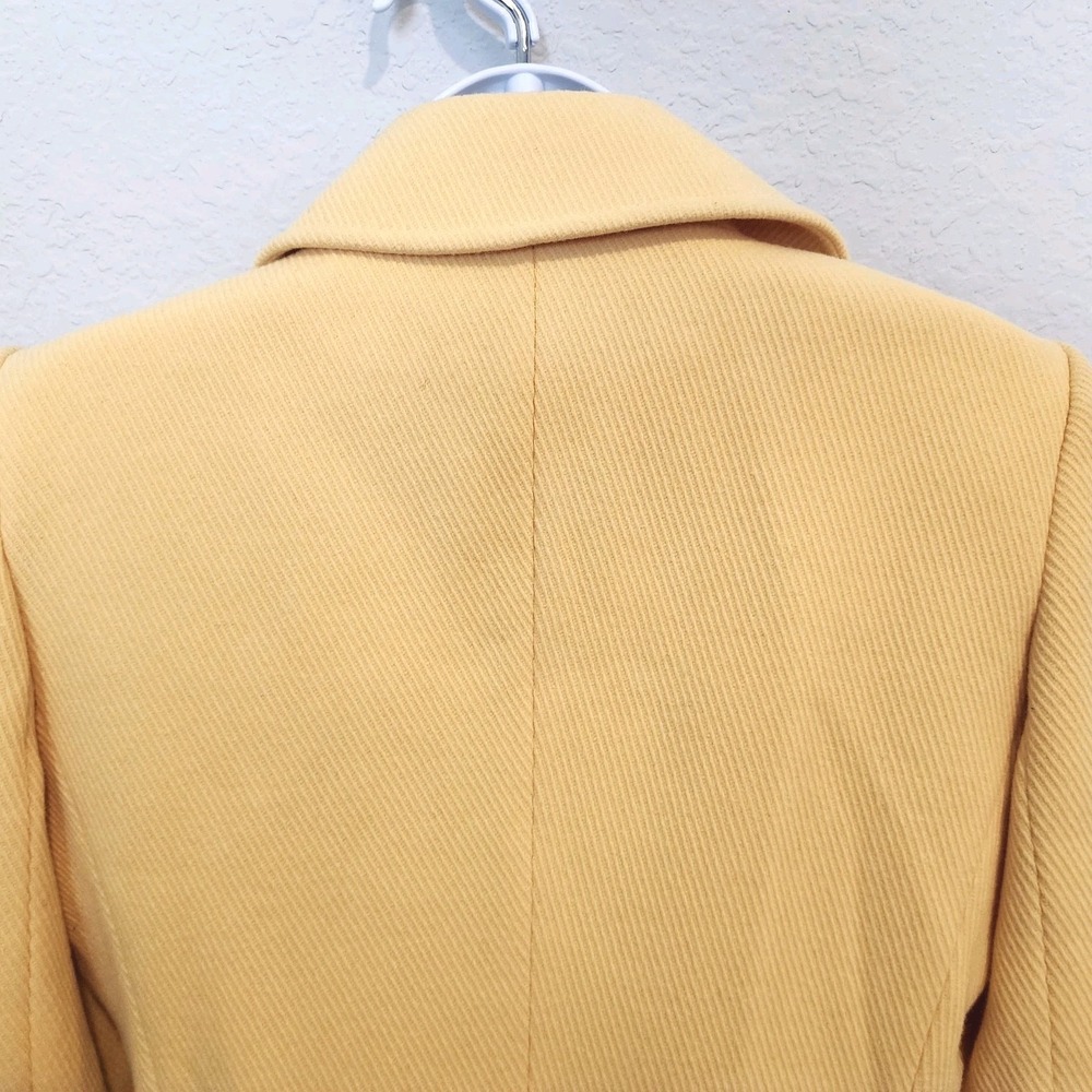Talbots Wool Blend Coat Overcoat Womens 2P Butter Yellow Casual Career Sunny Fun - Picture 4 of 14